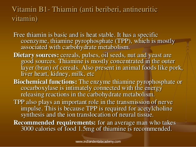 The Nature and Function of the Antineuritic Vitamine